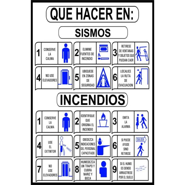 Que hacer en sismos e incendios