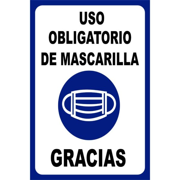 Uso obligatorio de mascarilla